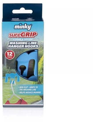 Minky Sure Grip Washing Line Hanger Hooks 12pk
