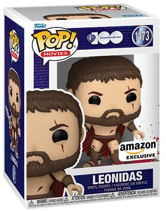 Funko Pop! Movies: 300- Leonidas - Sangriento - 300 The Movie - Exclusiva Amazon - Figura de Vinilo Coleccionable - Idea de Regalo- Mercancia Oficial - Juguetes para Niños y Adultos