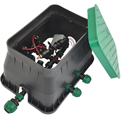 4er Ventilbox PROFI - 4 x Hunter Magnetventil PGV 24 Volt AC - 4 Ausgänge und 1 Eingang - inkl. Siebfilter - Fertig Montiert - 25mm oder 32mm Anschluss - PE Verteilung PE Rohr Bewässerung