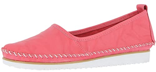 Andrea Conti Damen Slipper Leder zeitlos sportlich mit Keilabsatz 0021713, Größe:39 EU, Farbe:Rosa