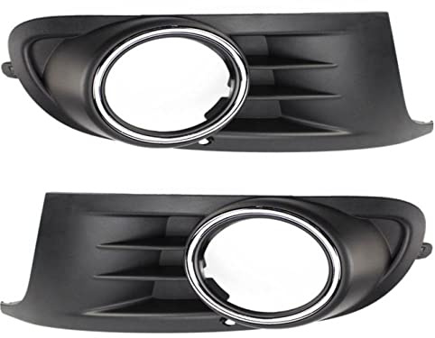HZ-DESIGN 1 Lot Nebelscheinwerferblenden pour Rééquipement Grille de Ventilation Capuchon Chrome Bouchon Droit + à Gauche Compatible Avec Golf 6