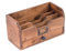 DESIGN DELIGHTS BRIEFABLAGE Juna | Mahagoni Holz, 3 Fächer mit Schublade, 25 cm | Briefsammler, Büro Organizer, Briefhalter, Schreibtisch Dokumentenhalter