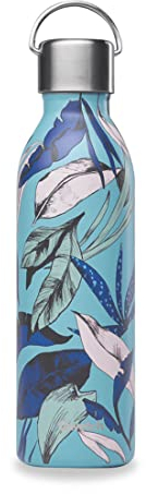Qwetch - Bouteille Isotherme Active Bahia Bleu Acier 600ml - Gourde avec Anse Inox Recyclé - 24h Froid et 12h Chaud - Etanche & Compacte