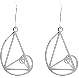 ScienceFox Fibonacchi Folge als Ohrringe Ohrstecker aus 925 Sterlingsilber in Silber Gold Rosegold für Mathermatik Studenten Phsysik Biologie Universität (925 Sterlingsilber)