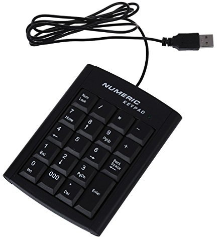 Lodokdre Teclado USB con teclado 19 para portátil