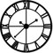 CREATCABIN Uhr Metall Wandkunst Dekor Schwarz Wandschilder Eisen Hängende Metallornament Skulptur Für Balkon Garten Zuhause Wohnzimmer Küche Schlafzimmer Dekoration Outdoor Büro Geschenke 30x30cm