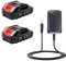 Anancyi 2 batteries de 2000 mAh, 18 V, chargeur rapide