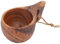 220 Ml Campingbecher aus Holz, Traditionelle Kaffeetasse Im Nordischen Design, Kuksa-Tasse mit Umhängeband, Fein Polierte Kaffeetasse mit Griff, Wärmeisolierende Kaffeetasse