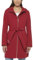 Tommy Hilfiger Damen Zip-up Wool Coat Zweireihiger Mantel aus Wolle, Reißverschluss mit Gürtel, Rot, S