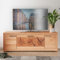 Wohnzimmer Fernsehschrank Lowboard 178cm, Kernbuche massiv geölt, montiert