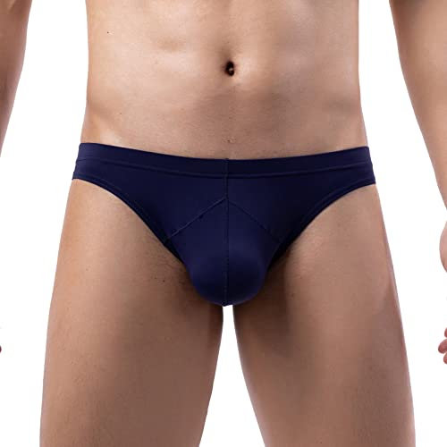 generisch Herrenunterwäsche, sexy Unterhose, Baumwolle, sexy, atmungsaktive Unterwäsche, Slips für Männer Lammfell Unterwäsche Herren (Navy, XXL)