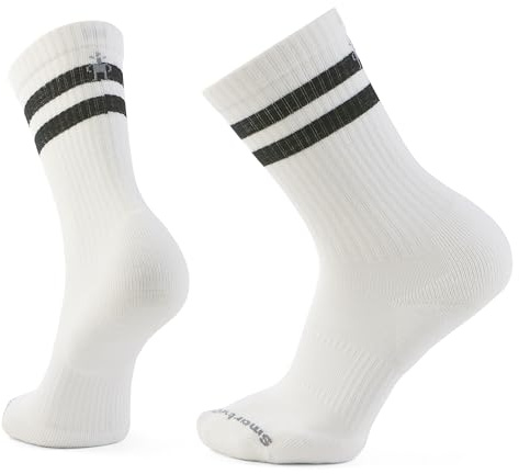 Smartwool Everyday Athletic Striped Crew Socks, White, X-Large