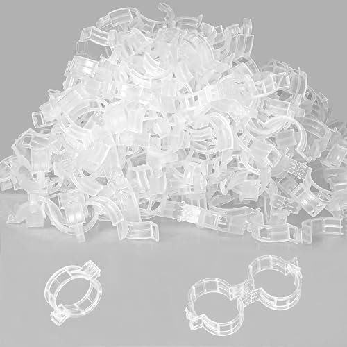 200 PCS Plant Support Clips, Tomato Clips, Plastic Trellis Clips, Grape Vine Tomato Vine Fixing Clip, Garden Clips for Plant Vine Vegetables to Grow Upright and Healthier