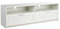 Home Source TV Media Entertainment Cabinet, 2 Storage Drawers, 2 Shelves, White, 140cm