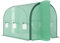 Outsunny 3 x 2(m) Walk-in Polytunnel Greenhouse with Upgraded Structure, 2 Hinged Doors, 6 Mesh Windows, Tunnel Warm House Tent with UV-resistant PE Cover, Green
