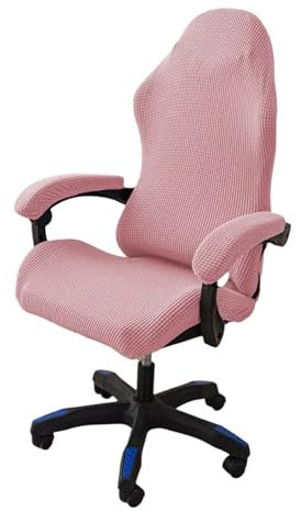 tintoke Juego de 4 Fundas Lavables para Silla de Videojuegos, FundaSilla Oficina con Reposabrazos,FundaparaSilla Gaming,con Cremallera, adecuadoparasillasdejuego, sillasdecomputadora (Rosa)