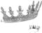 Gogogmee alte Krone krone geburtstagskrone Kostümkrone silberne krone prinzessinnen krone König mittelalterliche Krone Herrenkronen männliche Krone Strass-Stirnband Metall Silver