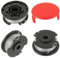 JAMHER Bobines de Fil de Rechange Ø 1,6 mm / 5 m pour coupe-bordure Ein-hell Ge-CT 18/28 Li et Ge -CT 18/28 Li TC (3 Bobines + 1 Capuchon)