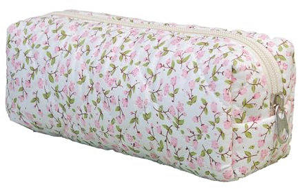 Carry bloom Federmäppchen, niedliches Federmäppchen für Mädchen, ästhetisches Federmäppchen mit Reißverschluss, Stifteetui, Schulbedarf, Make-up-Tasche (7 Blumenrosa)