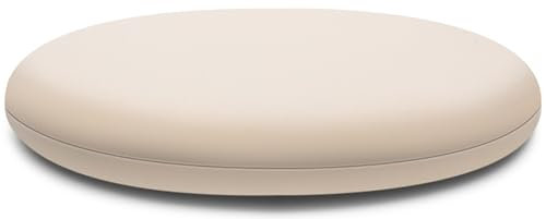 moismk Sitzkissen Rund 40cm/35cm/45cm, Stuhlkissen Gartenstuhl Stuhl Polster Kissen Filzkissen für Bürostuhl Mit Unsichtbarem Reißverschluss (Beige,Diameter: 45cm)