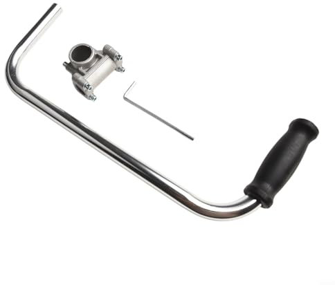 HomeVortex 15 x 5 Inch Garden String Trimmer Grip Handle Attachment Aluminum Reduces Back Pain Ergonomic for Comfortable Upright Position Lawn Edgers Accessory Easy Installation