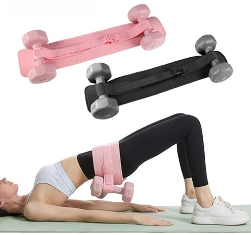 Muzoira Ceinture d'haltérophilie pour poussées de hanche et entraînement de force, ceinture réglable avec boucle, une seule pièce (rose)