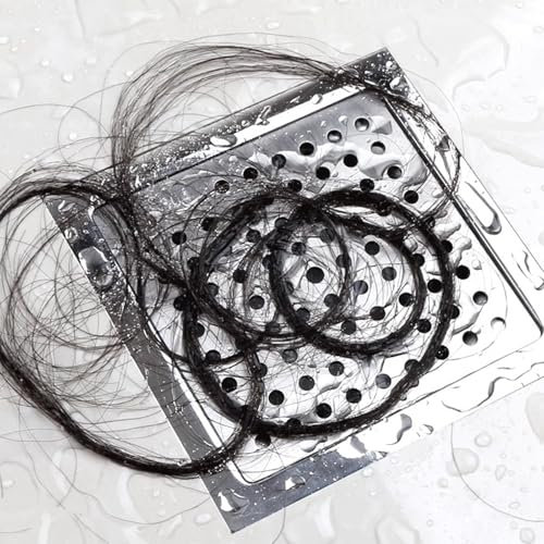 1 x Abflussschutz, quadratisch, Bodenablauf mit Griff, Ablaufschutz, Ersatz-Ablaufschutz (14 x 14 cm)