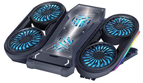Notebook Cooler USB Powered Gaming Laptop Cooling Base With 6 Quiet Fans 5 Heights Adjustable 11-18Inch Laptop Cooler Cooling Pad