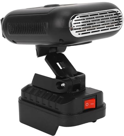 Chauffage de voiture portable – alimenté par batterie réglable 90° anti-buée, chauffage électrique pour chambre à coucher – pour bureau, camping, voiture, SUV conducteurs d'hiver aventure froide