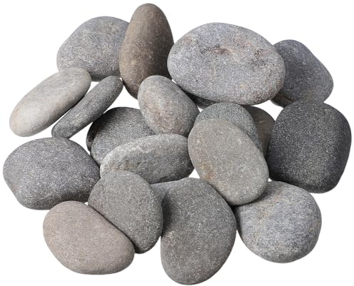 PRETYZOOM 20 Stück Teiliges Natürliche Flusssteine Glatte Kieselsteine zum Bemalen und Basteln Poliert mit Runden Kanten Robust und Sicher für DIY Kunsthandwerk und Dekoration