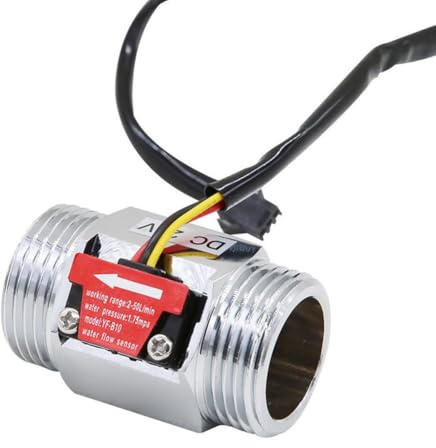 Vibsky YF-B10 G1 Wasserdurchflussmesser mit Pulsausgang für Warmwasserbereiter, kompatibel mit DN25, 3-adriger Anschluss