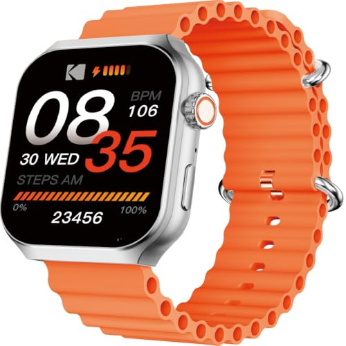 Kodak SW-7210 – Smartwatch – Display 51 mm HD – Anrufe Bluetooth & Sprachassistent – Herzfrequenz, SpO2, Stress – 100 + Sportmodi – GPS – Akkulaufzeit 5 Tage – kabelloses Laden – Android & iOS