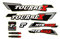 Fahrrad DEKOR Satz Aufkleber Rahmen 8tlg. Frame Decal Sticker Tourrex Schwarz Rot