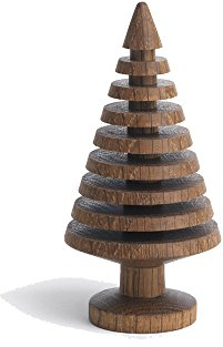The Oak Men - Dekofigur - Tree - Tannenbaum - Holz - gerillt - Eichenholz gebeizt - Höhe: 13 cm