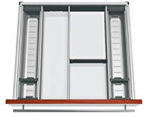 Blum Orga-Besteckeinsatz Facheinteilungs-Set KB 600mm, NL 450mm, grau