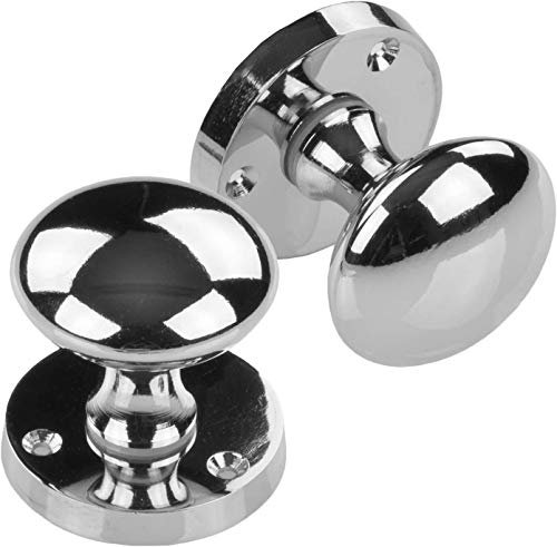 Haven Heritage Chrome Door Knobs for Interior Doors: Internal Door Knobs Set - Sprung Door Knobs for Home, Mortice Door Knob Sets Internal for Internal Doors (5 Pack Pairs)