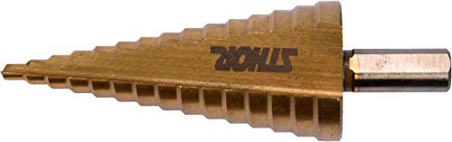 Sthor HSS Stufenbohrer titanniert für Metall, Holz Kunststoff – Größenwahl 4-12/4-20/4-32/4-39mm – oder als Set, automatische Zentrierung Kegelbohrer (4-32mm)