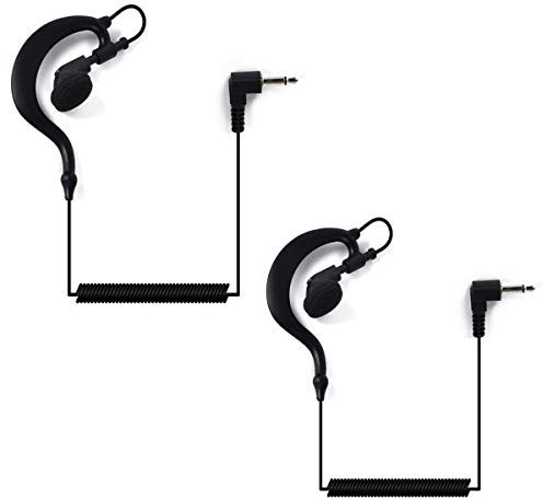 HYS G Formen Ohrhörer 3,5 mm höre nur zu Kopfhörer Security Headset für Funkgerät für 2-Wege-Funkempfänger von Motorola Icom (2 STK.)
