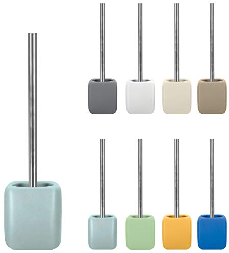 KW Cube Ceramic Toilet Brush and Holder (Opal)