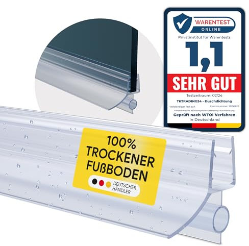 Duschdichtung PVC Ersatzdichtung Dusche Bad TYP-18 200cm Glasstärke 8mm