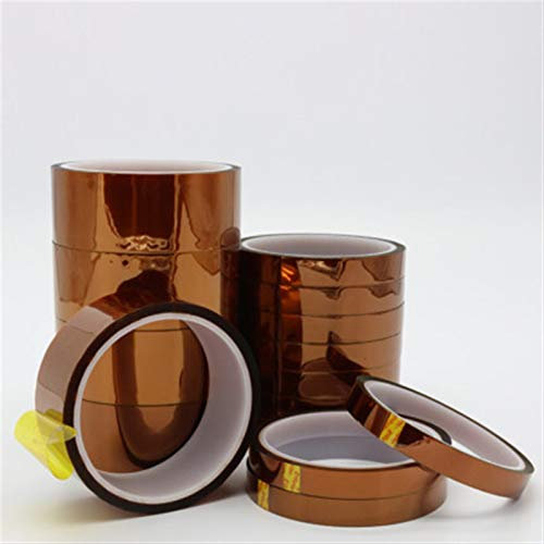 Kapton Tape, 1 Stücke 33m 3mm-12mm 4mm Polyimid Hochtemperatur Wärmeband, Wärmedämmung Klebstoff Isolierklebeband Für 3D-Druckplatte (Color : 8mm, Length : 33M)