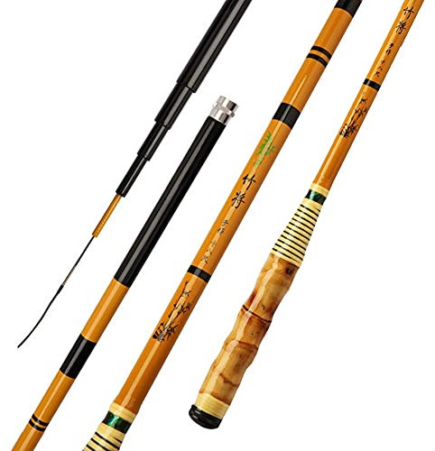YADLCR Canna da Pesca in Carbonio 2,7-6,3 m Imitazione Canna da Carpa in bambù con Piattaforma Canna da Pesca Attrezzatura da Pesca a Sezione Lunga (Size : 4.5m)