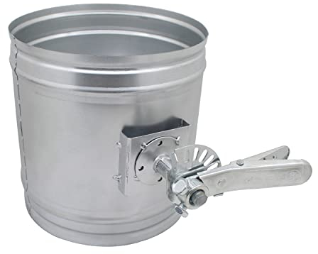 Compuerta regulacion aire acondicionado valvula ventilacion regulable hierro metalica tubo chimenea con valvula estufa con llave de corte (120mm Diámetro Externo)