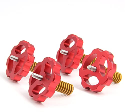Befenybay 4PCS Aluminium Hand Twist Nivelliermutter Durchmesser 37mm + 4PCS Hot Bed Spring + 4PCS M4X40mm Schrauben für Creality 3D Drucker CR-10 Ender-3(37mm)