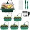 Bandeja de Inicio para plántulas de Semillas (12 Celdas por Bandeja), Kit de germinación de Plantas Ajustable con Humedad