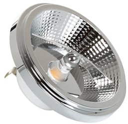 LEDKIA LIGHTING - Lampadina LED G53 AR111 | 12W 900 lm | Angolo Fascio 24º | Per Spazi Commerciali | No Flicker, Bianco Caldo 2700K, Vetro