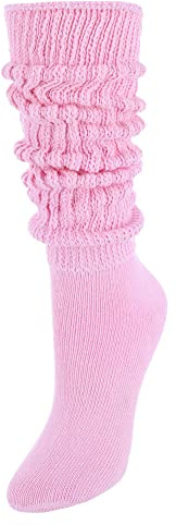 CTM Women's Super Soft Heavy Slouch Socks (1 Pair), Light Pink