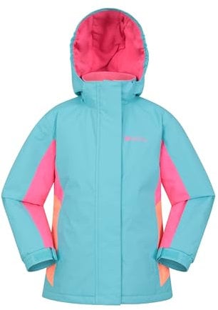 Mountain Warehouse Honey Skijacke für Kinder - Schneedicht, Mit Fleecefutter, Schneerock, Winterjacke - Hält Warm Aquamarin 98 DE (2-3 Jahre)