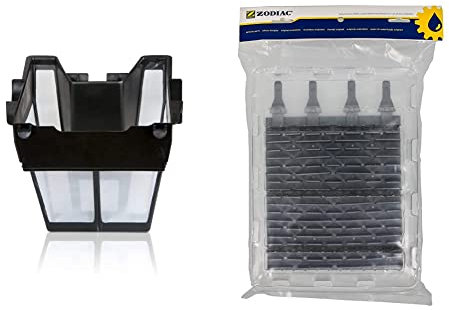 Zodiac Filtre pour Débris Très Fins, 60µ, Pour Robots Nettoyeurs de Piscine TornaX, Pour un Nettoyage Minutieux, Transparent/Gris & Brosse à Lamelles, Pour Robots Nettoyeurs de Piscine TornaX, Gris