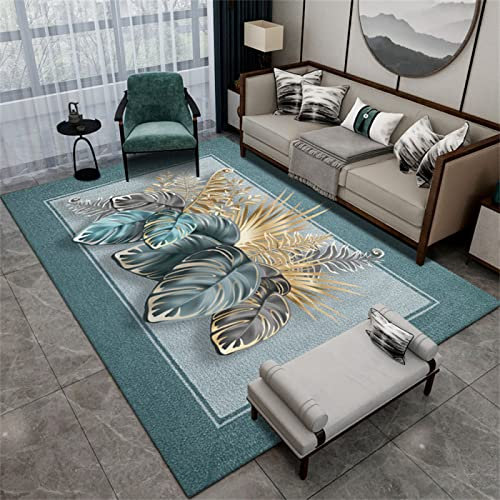 PHLCF Floor Rugs Door Mats Indoor Heavy Duty Large Duck Egg Blue Home Living Room Dining Room Bedroom Outdoor Garden Non-slip Wear-resistant Rugs 140X200cm